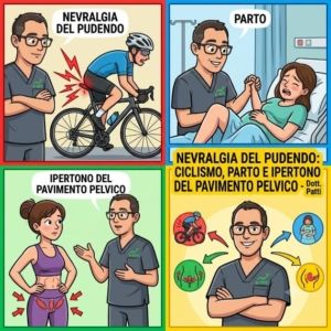 Nevralgia del pudendo: ciclismo, parto, ipertono del pavimento pelvico
